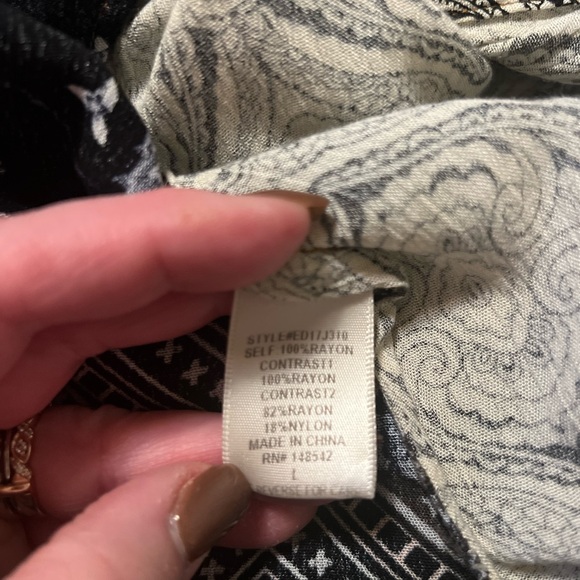 Aratta Silent Journey Little Secrets Shirt, floral, embroidered, burnout, EUC, L - Picture 13 of 15